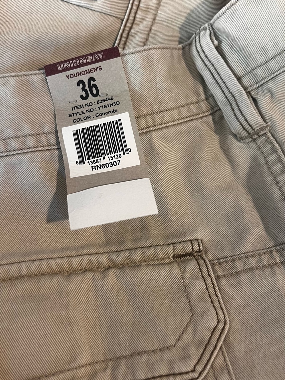 UNIONBAY 3 Men's Cargo Shorts Trio - Khaki, Olive, and Gray - Picture 3 of 7